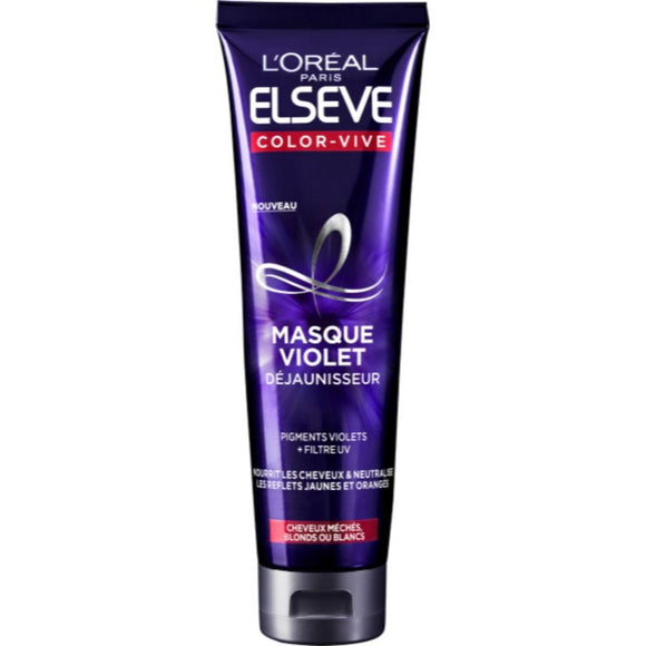 Démêlant violet déjaunisseur cheveux colorés ELSEVE - tube 150ml