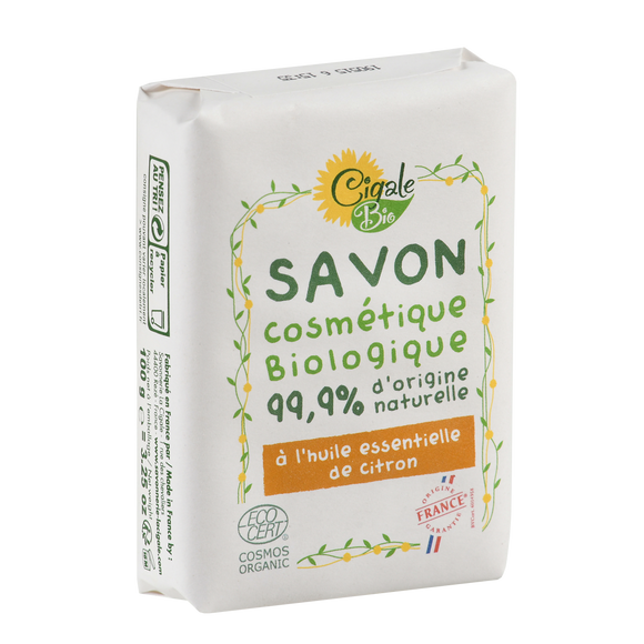 Savon citron bio LA CIGALE, 100g