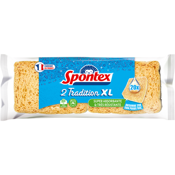 Éponges végétale n°4 tradition SPONTEX, x2