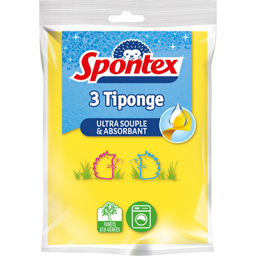 Tissu éponge Tiponges SPONTEX, x3