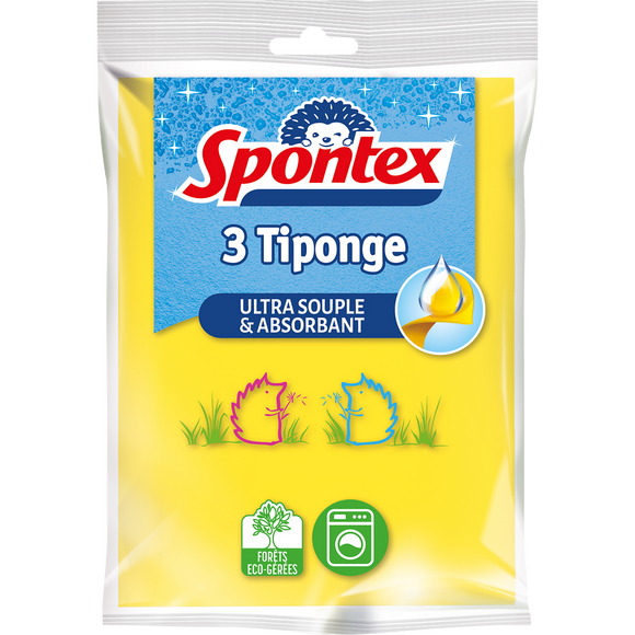 Tissu éponge Tiponges SPONTEX, x3