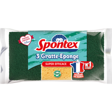 Éponges végétale grattantes SPONTEX, x3