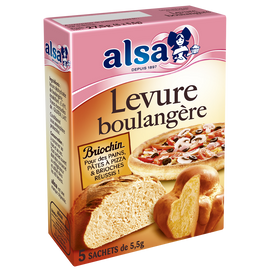 Levure de boulanger Briochin ALSA, 5 sachets, 28g