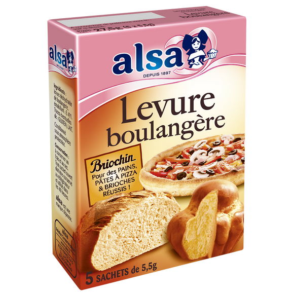 Levure de boulanger Briochin ALSA, 5 sachets, 28g
