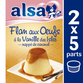 Flan aux oeufs vanille ALSA, 2 doses, 250g