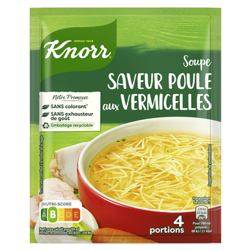 Soupe poule au vermicelle déshydratée KNORR, sachet de 63g