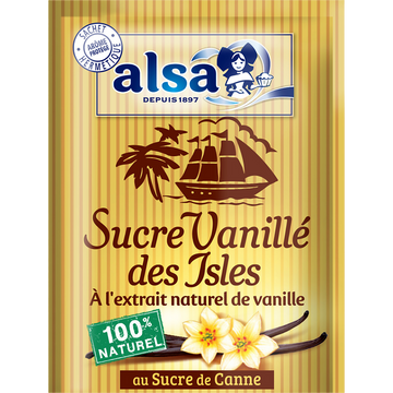 Sucre vanillé des Isles ALSA, 7 sachets soit 53g