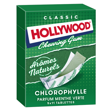 Chewing-gum chloro Régular HOLLYWOOD, x11, 155g