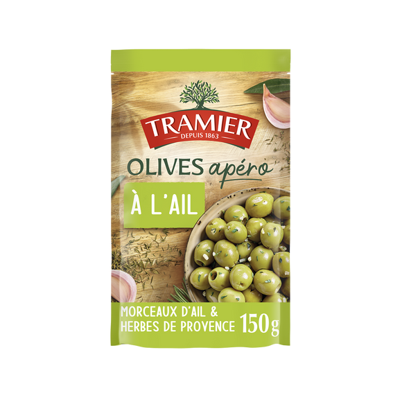 Olives Apéro A l'Ail TRAMIER - achet 150g