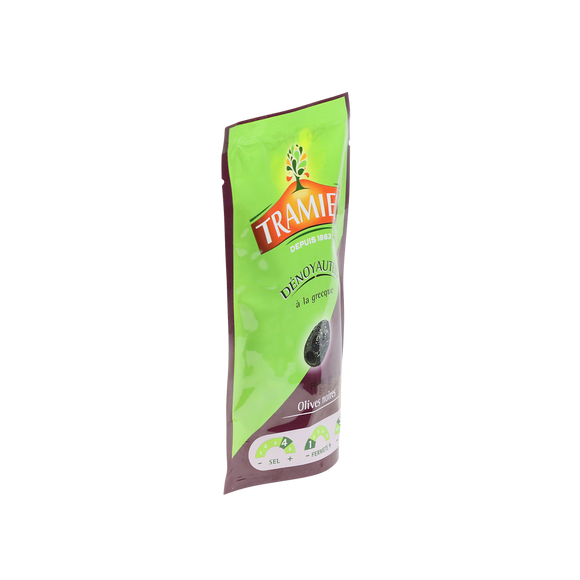 Olive noire dénoyautée à la grecque, TRAMIER, sachet de 100g