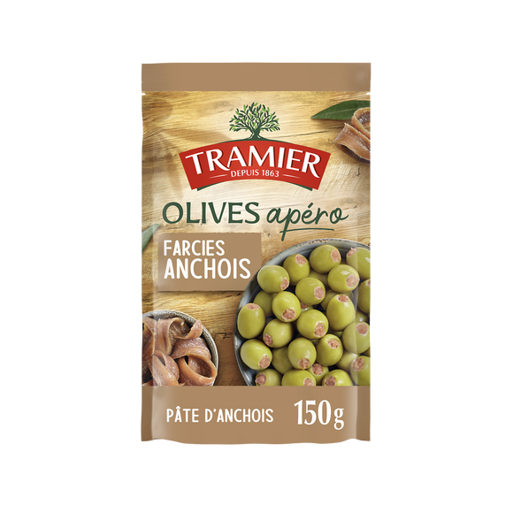 Olives Apéro Farcies Anchois TRAMIER - sachet 150g