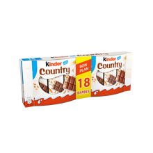 Barre chocolat KINDER country pack t9x2 soit 423g