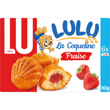 Gâteaux fourrés à la fraise La Coqueline Lulu LU, paquet de 165g