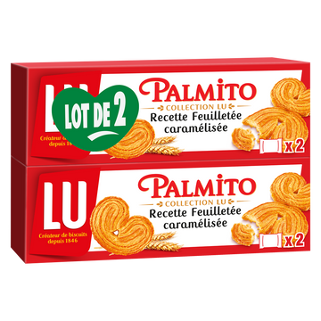 Biscuits feuilletés Palmito L'Original LU - Paquet de 2x100g