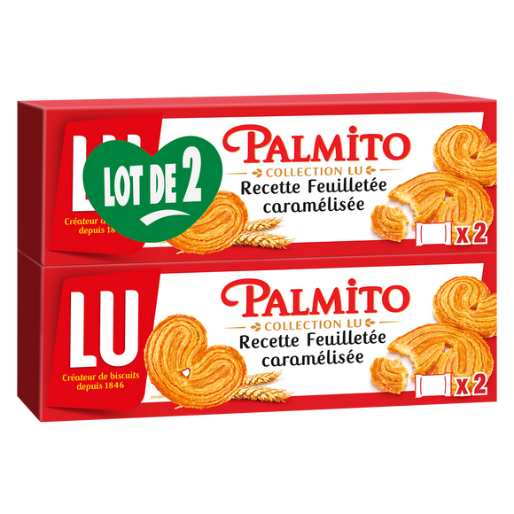 Biscuits feuilletés Palmito L'Original LU - Paquet de 2x100g