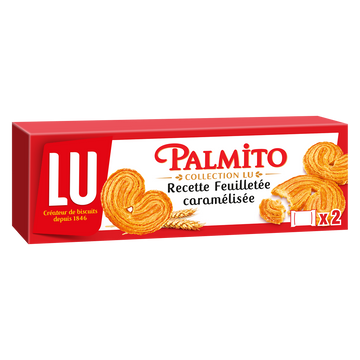 Biscuits feuilletés caramélisés Palmito LU, paquet de 100g