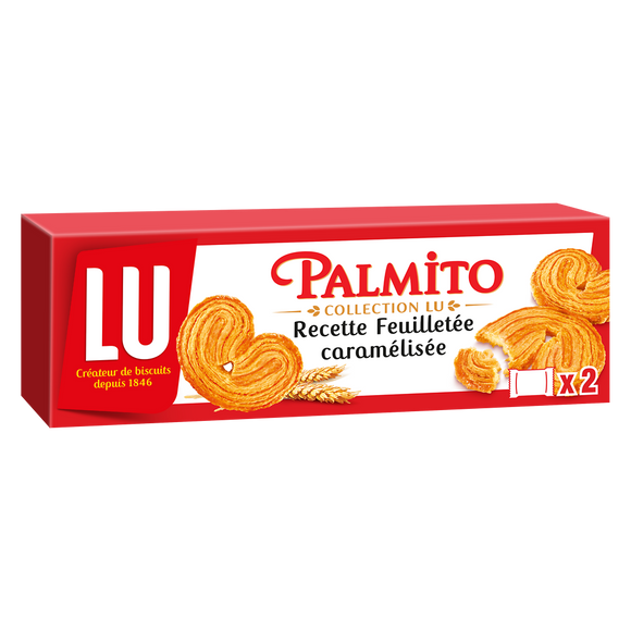 Biscuits feuilletés caramélisés Palmito LU, paquet de 100g