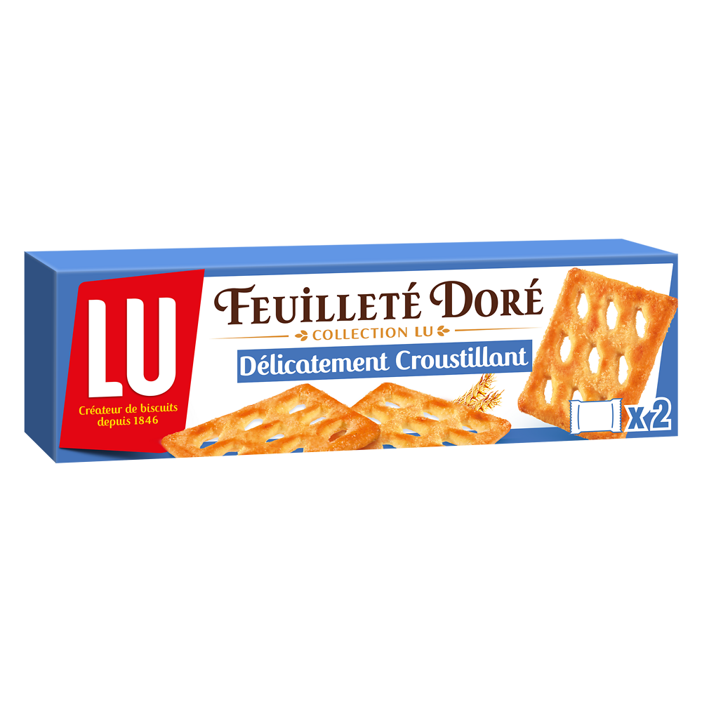 Biscuits feuilletés Doré LU, paquet de 125g