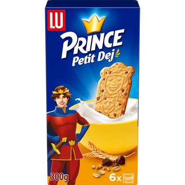 Biscuits petit déjeuner aux céréales PRINCE, paquet de 300g
