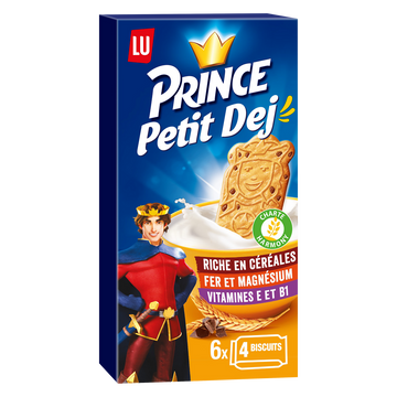 Biscuits petit déjeuner aux céréales PRINCE, paquet de 300g