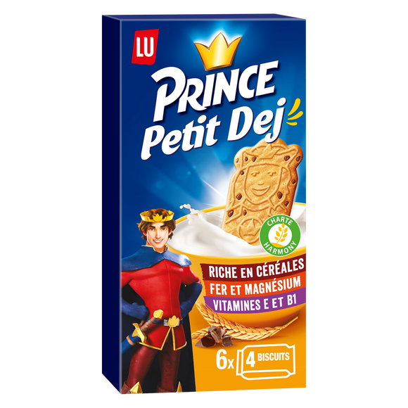 Biscuits petit déjeuner aux céréales PRINCE, paquet de 300g