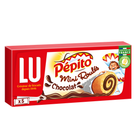 Gâteaux fourrés pepito au chocolat mini roulés LU - Paquet de 150g