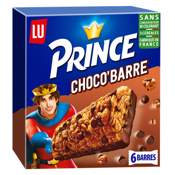 Biscuits Chocolat Barre Prince LU - Paquet de 125g