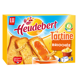 Tartines de pain briochées HEUDEBERT - Paquet de 32 tranches - 320g