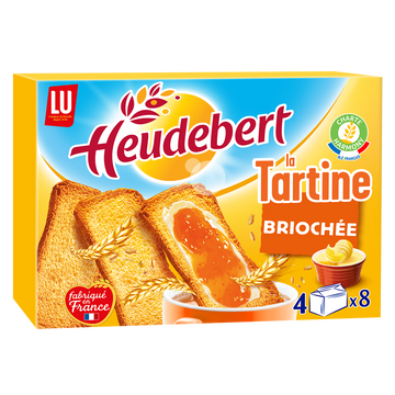 Tartines de pain briochées HEUDEBERT - Paquet de 32 tranches - 320g