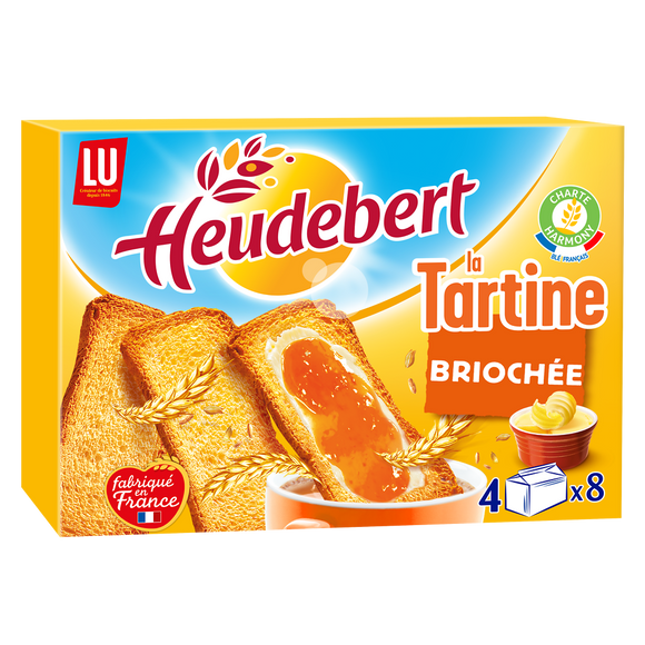 Tartines de pain briochées HEUDEBERT - Paquet de 32 tranches - 320g