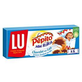 Biscuits fourrés au chocolat au lait Mini Rollos Pepito LU - Paquet de225g