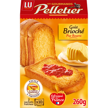 Biscottes les gourmands goût brioché, PELLETIER, 260g
