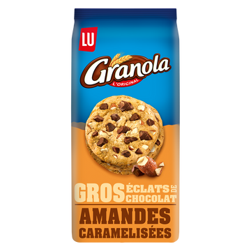 Cookies aux gros éclats chocolat et amandes caramélisées GRANOLA - Paquet de 184g