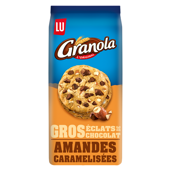 Cookies aux gros éclats chocolat et amandes caramélisées GRANOLA - Paquet de 184g