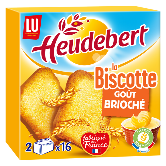 Biscottes Goût brioché HEUDEBERT - Paquet de 32 tranches - 290g