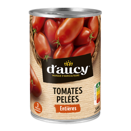 Tomates pelées chair ferme  D'AUCY - Boîte de 238g net égoutté