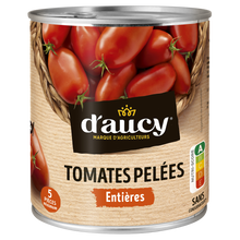 Tomates pelées chair ferme D'AUCY - Boîte de 476g net égoutté