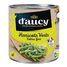 Haricots verts extra fins Cultivé en France D'AUCY - 220g