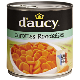 Carottes rondelles D'AUCY - Boîte 240g