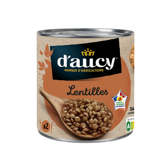 Lentilles préparées D'AUCY - Boîte 265g