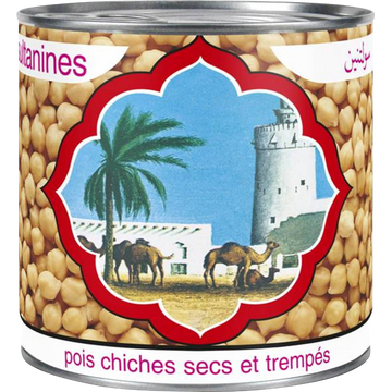 Pois chiches sultamines D'AUCY - Boîte de 265g net égoutté