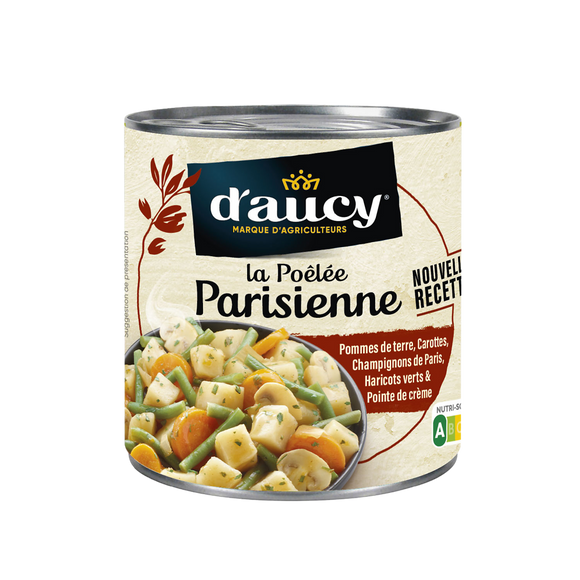 Légumes cuisinés La poêlée parisienne D'AUCY - Boîte 265g