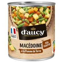 Macédoine de légumes égouttée D'AUCY - Boîte 530g