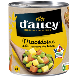 Macédoine de légumes égouttée D'AUCY - Boîte 530g