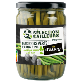 Haricots verts extra fins D'AUCY - Bocal de 280g net égoutté