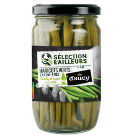 Haricots verts extra fins D'AUCY - Bocal de 180g net égoutté