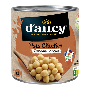 Pois chiches nature D'AUCY - Boîte 265g