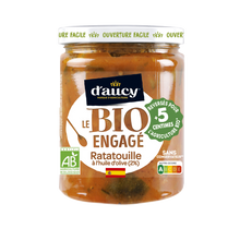 Ratatouille cuisinée bio à l'huile d'olive D'AUCY - Bocal 530g
