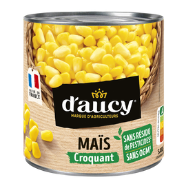 Maïs croquant sans résidu de pesticides D'AUCY - Boîte 285g