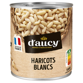 Haricots blancs préparés D'AUCY - Boîte 500g
